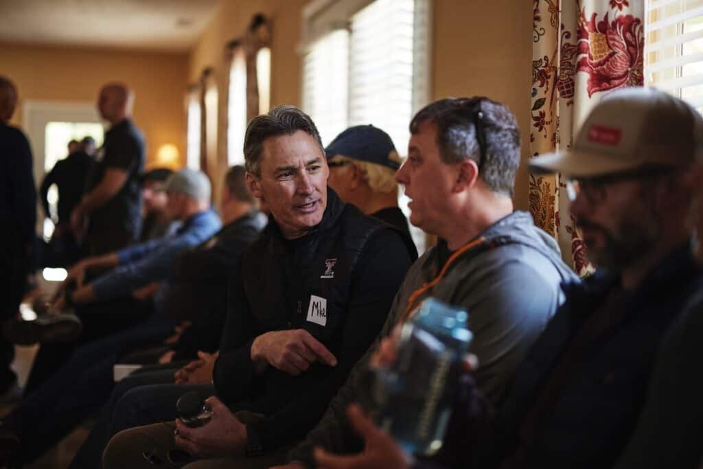 Men in authentic connection at MELD